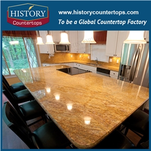 India Giallo Madura or Maduri Gold Yellow Granite Natural Stone Building Material for Kitchen Countertops Option