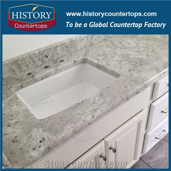New River White Granite Countertops, Custom Counter Tops Dimensional Stone, Thunder White Granite,Stone Polished,Cut to Size