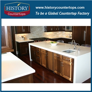 Quartz Distributors White Quartz Worktops, White Kitchen with Quartz Countertops, Discount Engineered Stone Kitchen Countertops