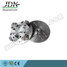 Rotary Bush Hammer Plated with Roller Segments,Diamond Bush Hammer Tools for Granite Marble and Other Stone Surface, Bush Hammer Wheels
