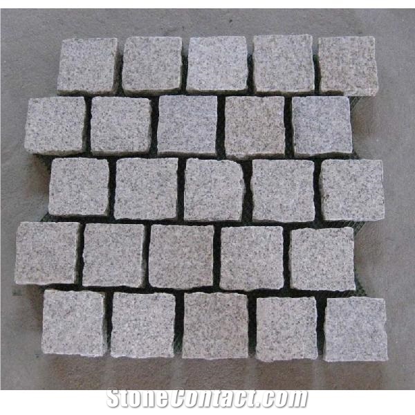 Garden Stepping Pavements Grey Granite Cubes