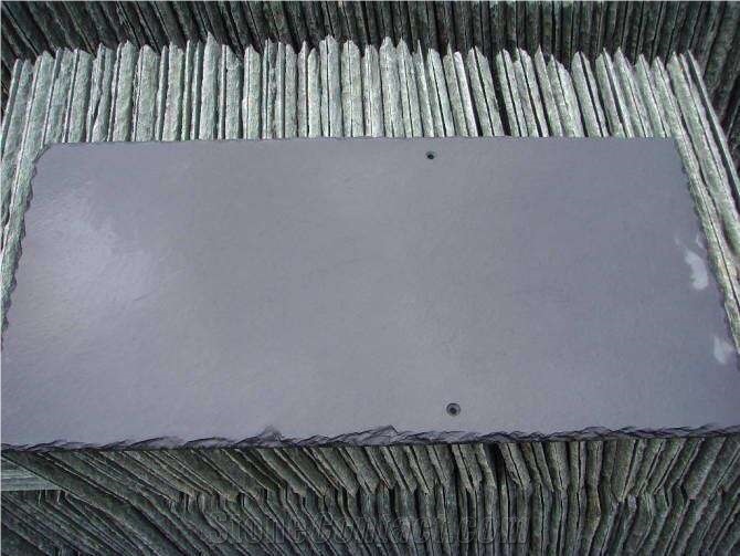 Black Grey Slate Roof Tiles with Nail Holes