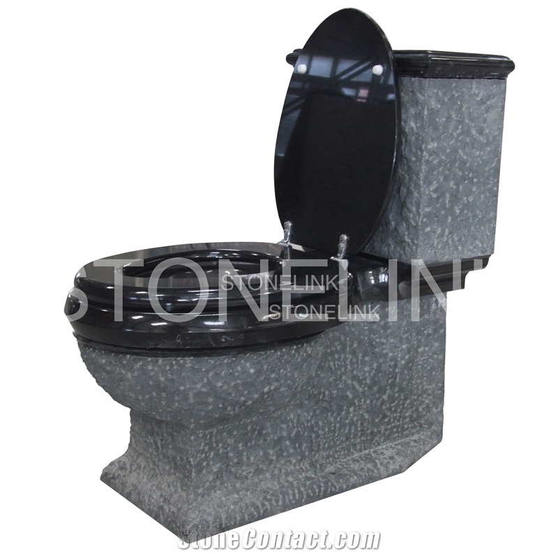 Black Granite Stool, Black Nature Stone Bathroom Stool, Bathroom Accessories, Bathroom Toilet
