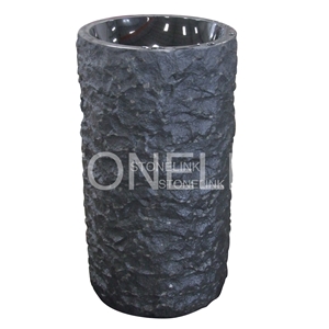 Black Marble Whole Set Sinks & Basins, Natural Black Stone Bathroom Sinks