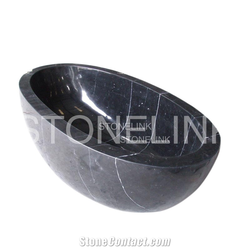 Black Marquina Marble Nature Stone Bathtub