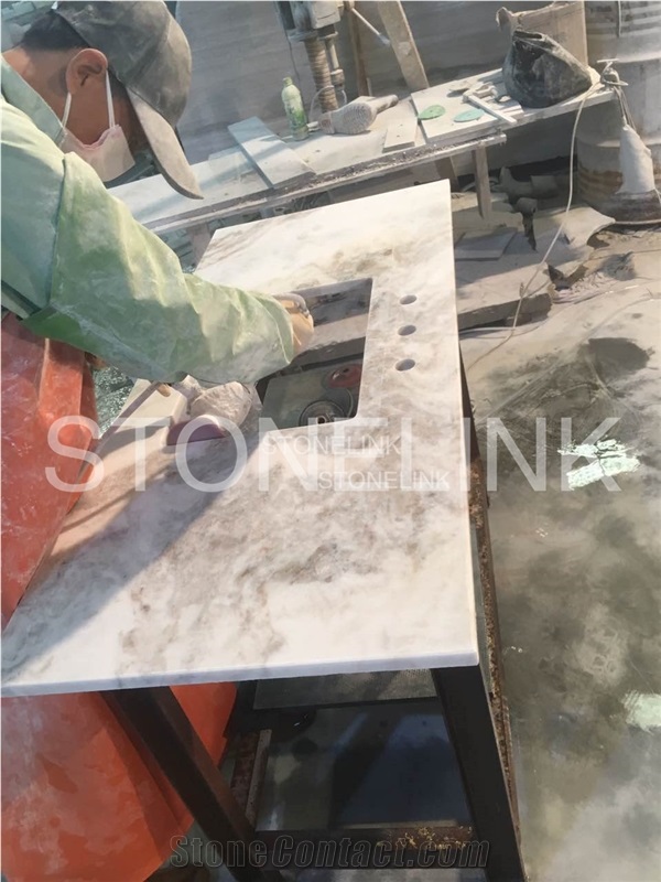Honed China White Marble Countertops, Bianco Oro Countertops, Bench Tops