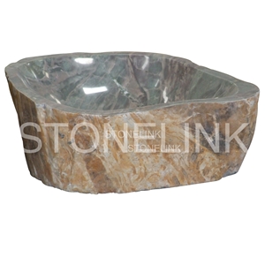 Whole Set Basins, Natural Stone Sinks, Beige Travertine Wash Bowls