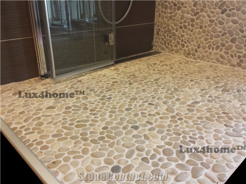 Mosaic Pebble Tiles 30x30 Brown Pebble - Indonesia Pebble Producer / Exporter