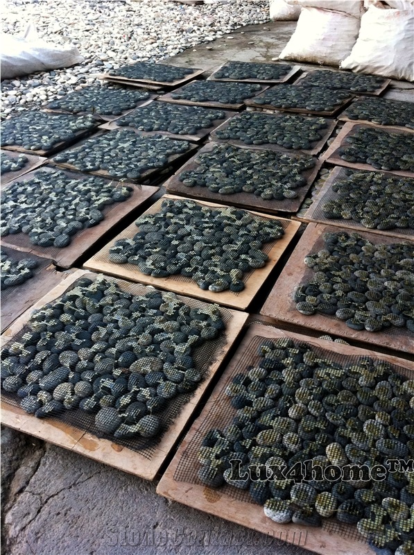 Rose Pebble Mosaic Tiles 30x30 - Stone Pebble Producer Indonesia
