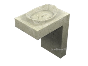 White Marble Pedestal Stone Sink Devia