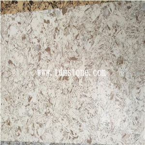 Capricom Artificial Quartz Big Slab,Black Flower Vein Artificial Stone Walling and Flooring Tiles