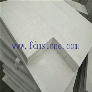 China Snow White Slate Quartzite Flamed Pavers ,Pool Coping Rebated Tiles