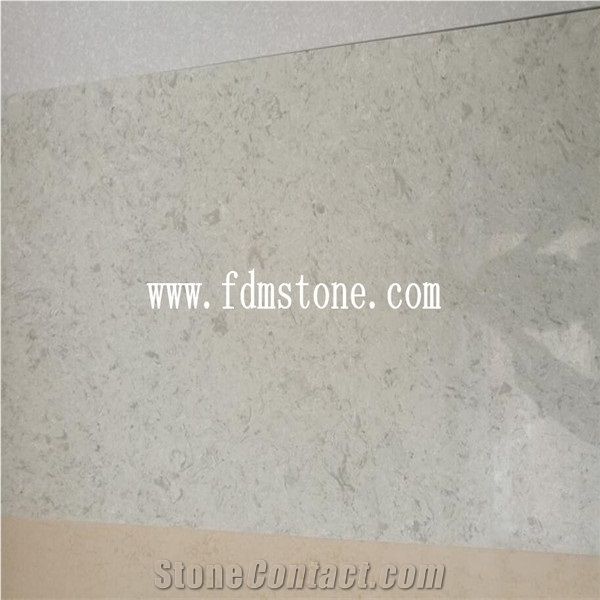 Drizzling Rain Quartz Big Slab,Greyish White Vein Series Artificial Quartz Walling and Flooring Tiles