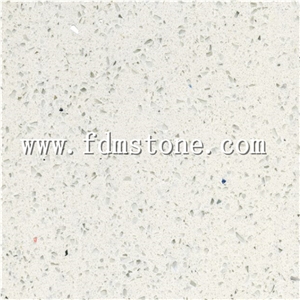 Holly White Quartz Big Slab and Tiles,Crystal White Artificial Quartz Engineered Size,Sparkly White Slab
