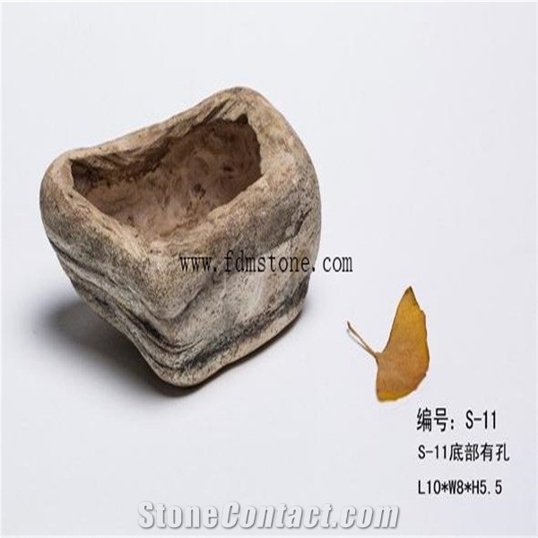 Mini Chinese Vase for Home Deco,Natural Mineral Art Mini Flower Pot
