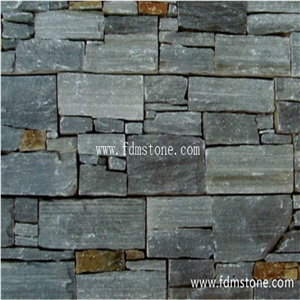Multicolor Grey Slate Cleft Exterior Wall Cladding Designs
