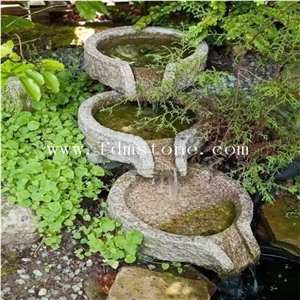 Natural Grey Stone Outdoor Water Feature for Garden