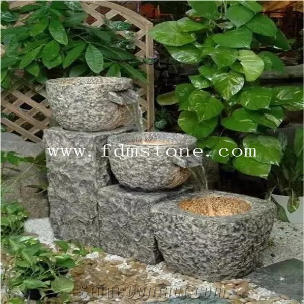 Natural Stone Water Fountainer, Garden Water Fountain for Garden and Landscaping