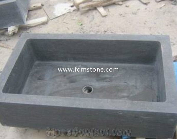 Rectangular Blue Limestone Basin,Cheap Single Black Farmhouse Sinks,Plain Undermount Single Bowl Kitchen Sink