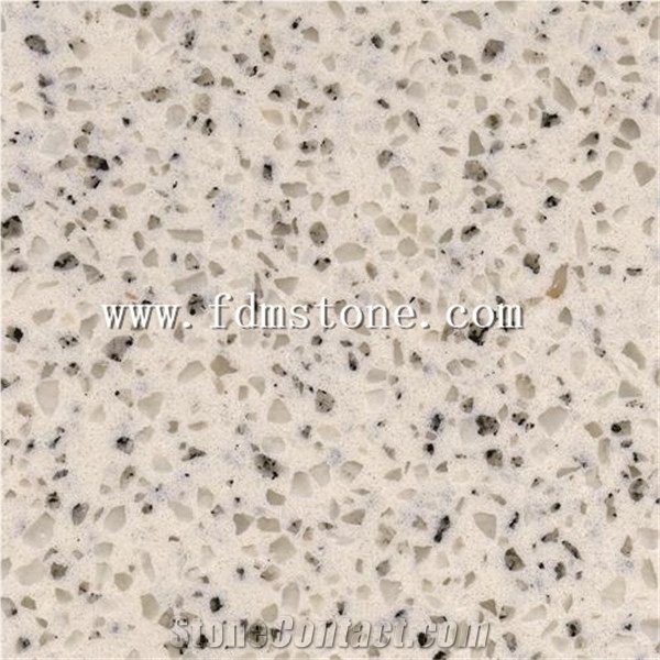 Snow White Quartz Big Slab and Tiles,Artificial Quartz Stone,Non-Porous, Mykanos White,Santorini