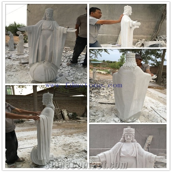 White Marble Life Size Human Statue