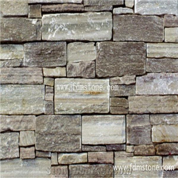 Yellow Gneiss Stone Tumbled Wall Cladding,Garden Slate Wall Corner Designs