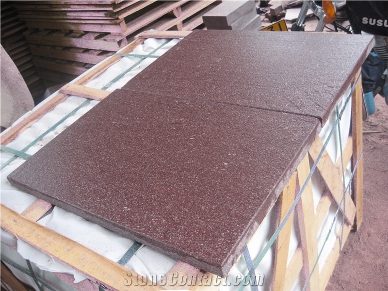 China Red Porphyry Tiles for Floor and Wall Decoration