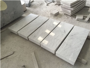 Bianco Carrara White Marble Polished Garden Bench