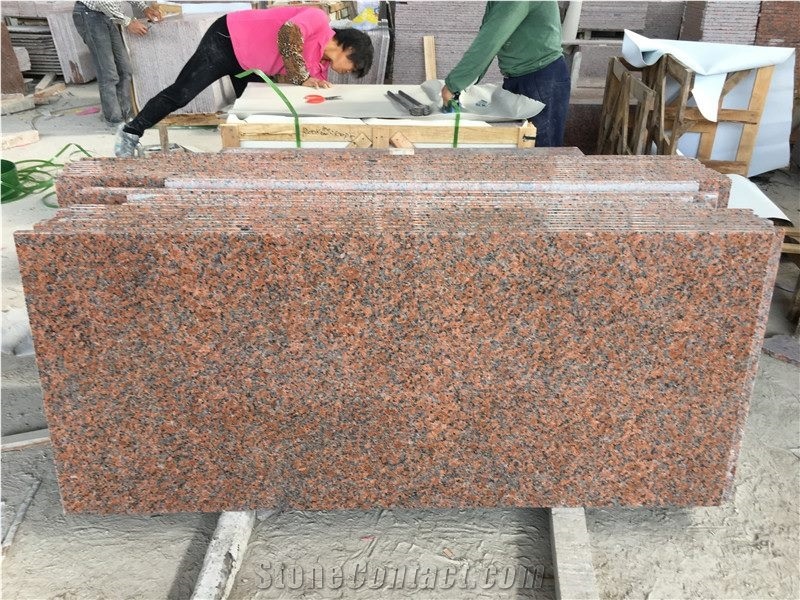 G562 Granite Prefab Countertop, Red Granite Kitchen Countertop