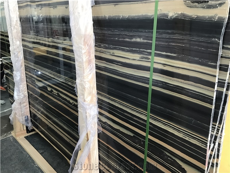 Constantin Marble Slabs and Tiles, Oscar Wooden Marble Slabs,Black Wood Marble Slabs,Black Marble with Straight Veins Tiles