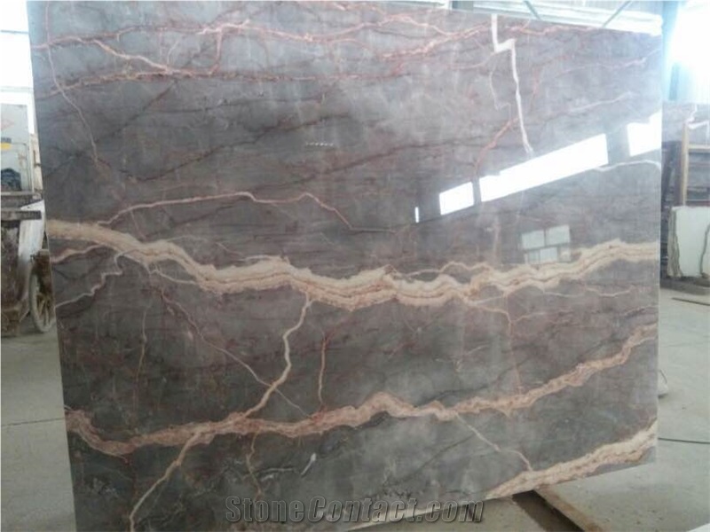 Petersburg Grey Marble Slabs and Tiles,China Fior Di Bosco Grey Marble Slabs, Magic Grey Marble Slabs,Grey Marble with Pink Veins