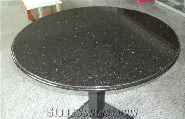 Black Galaxy Granite Tabletops,Work Tops,Black Reception Counter
