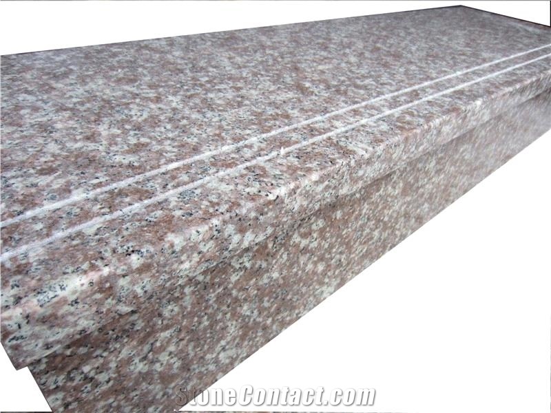 Granite G687,Red Polished Granite Stairs & Risers,Cheap Stair Treads