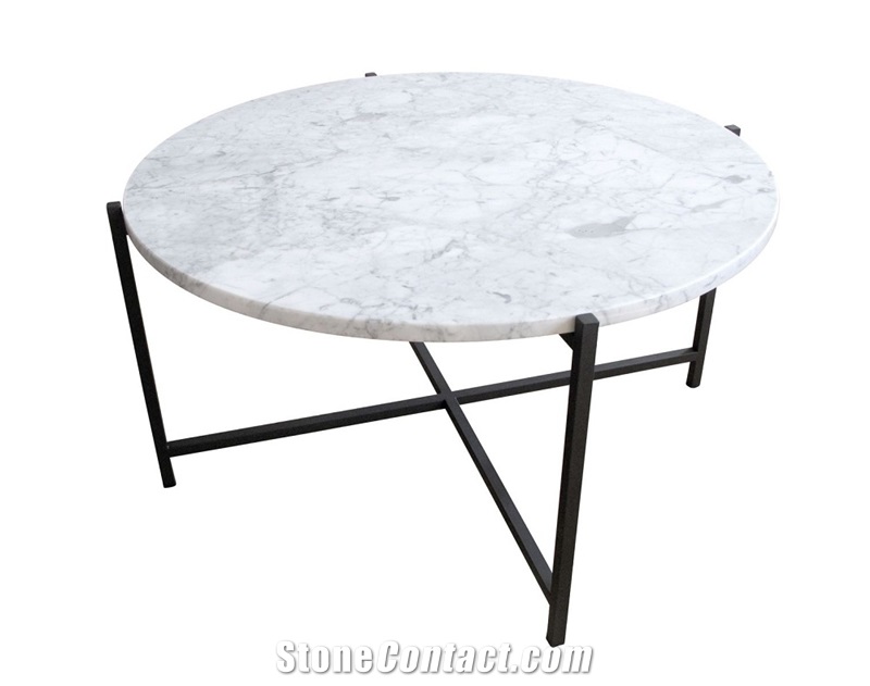 Natural White Marble Round Table Tops,Marble Reception Desk,Work Top