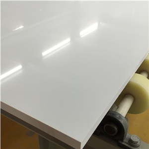 Pure White Polished Quartz Stone Tile & Slab, China White Quartz