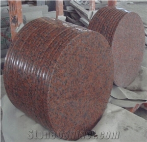 Round Maple Red Granite Table Tops,G562 Solid Surface Table Tops