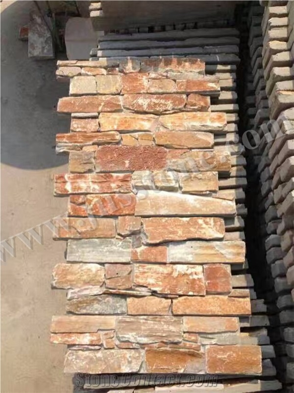 Ledgestone, Stacked Stone,Decorative Wall Tile,Nature Culture Stone,Dry Stack Panel,Wall Stone,Slate Wall Panel, Rusty Slate, Stone Veneer, Wall Cladding