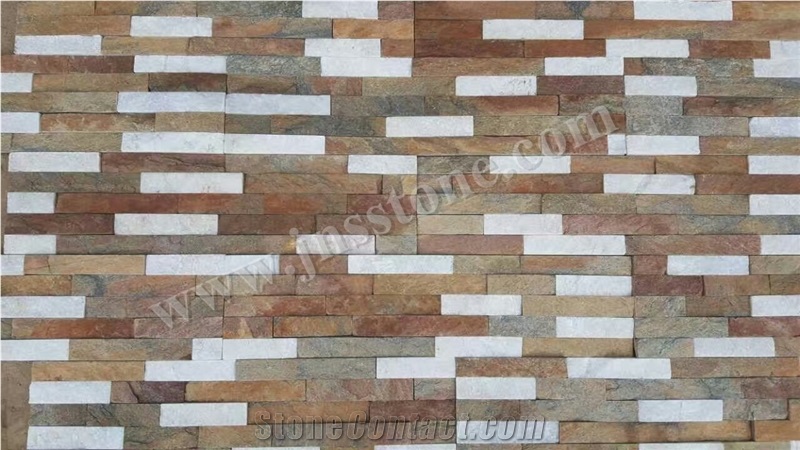 Nature Culture Stone,Dry Stack Panel,Wall Stone,Slate Wall Panel, Rusty Slate, Stone Veneer, Wall Cladding, Ledgestone, Stacked Stone,Decorative Wall Tile