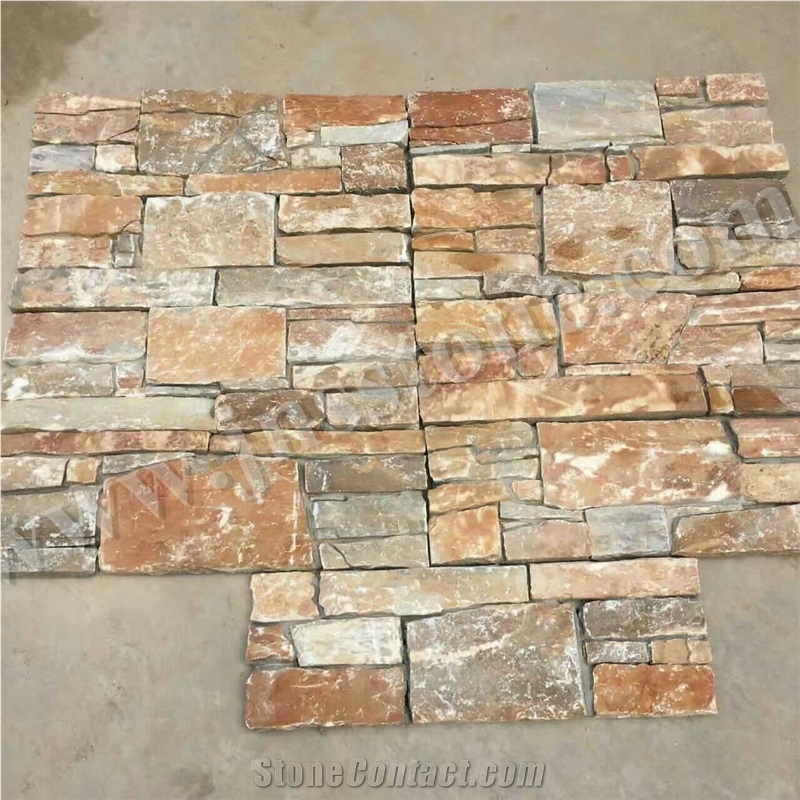 Wall Stone,Slate Wall Panel, Rusty Slate, Stone Veneer, Wall Cladding, Ledgestone, Stacked Stone,Decorative Wall Tile,Nature Culture Stone,Dry Stack Panel