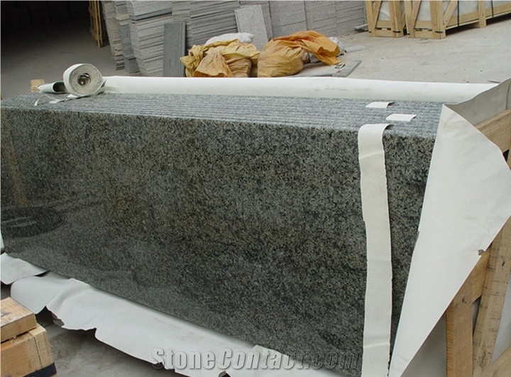 Jiangxi Green Polished Granite Kitchen Countertop, China Green Granite Kitchen Countertop, Table Top and Worktop
