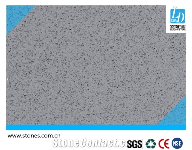 Quartz Slab Nice Grey, Grain Series Quartz Stone, Quartz Surfaces, Cut-To-Size Quartz Tiles for Kitchen Bathroom Decoration