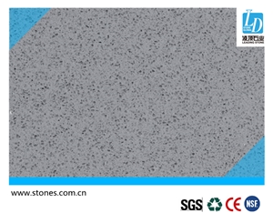 Quartz Slab Nice Grey, Grain Series Quartz Stone, Quartz Surfaces, Cut-To-Size Quartz Tiles for Kitchen Bathroom Decoration