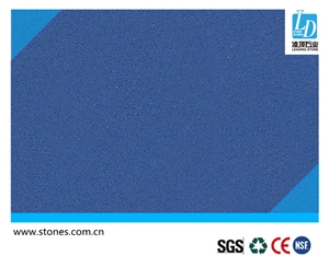 Quartz Slab Pure Blue, Quartz Stone Slab, Quartz Surfaces, Quartz, Cut-To-Size Quartz Tiles for Kitchen Bathroom Decoration