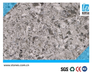 Quartz Slab Roman Crystal, Solid Surface Engineered Stone, Quartz Surfaces, Cut-To-Size Quartz Tiles