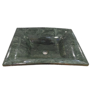 Stone Wash Bowl India Green Marble Polished Rectangle Sinks, Verde Guatemala Square Wash Basins
