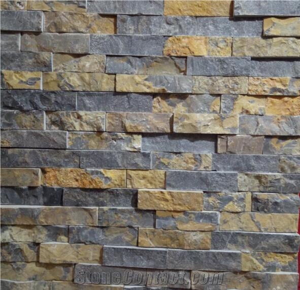 2017 New Material Cultural Stone Veneer, Golden Cultural Stone Wall Stone Panel,Golden Stacked Stone Veneer, Natural Stone Thin Stone Veneer