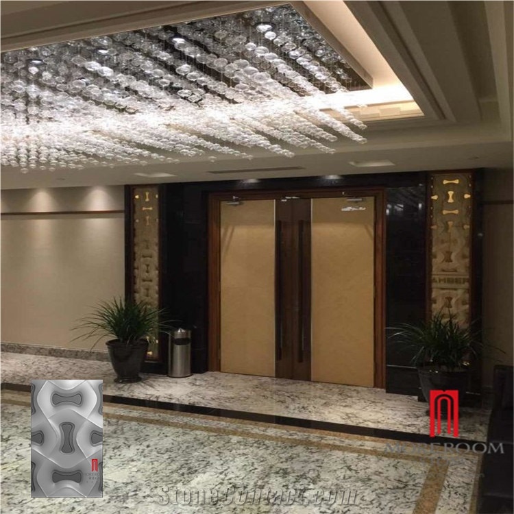 2017 Newest Decorative 3d Cube Wall Marble Tile for Hotel