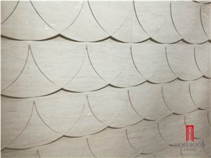 Cnc 3d Design White Marble Wall Panels Decoration