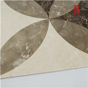 Composite Marble Medallion,Laminated Marble,Casti Grey Marble Waterjet Medallions