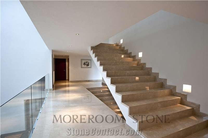 Grade Aaa Polished Pink Gold Marble Staircase